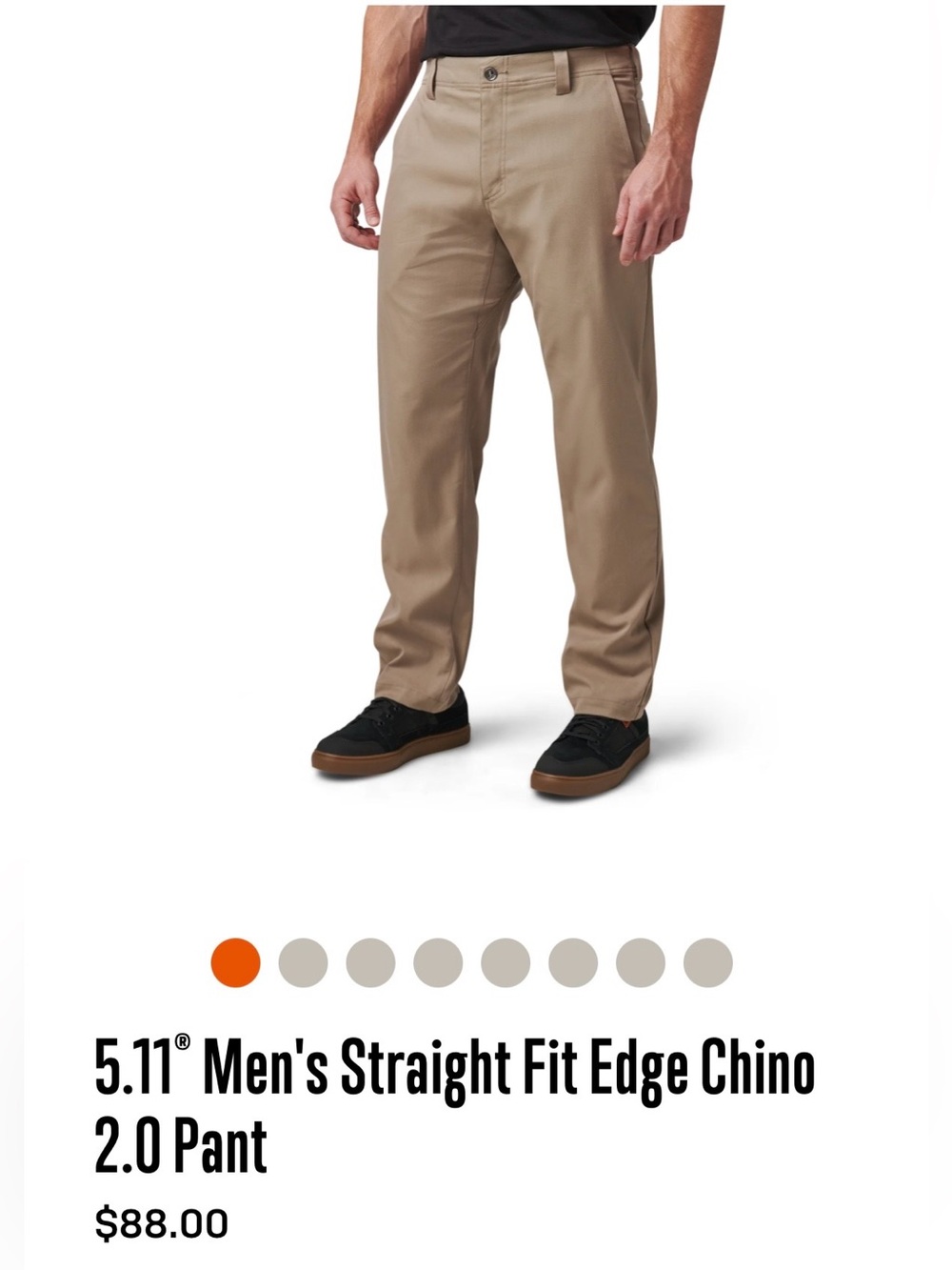 5.11 Tactical Men's Straight Fit Edge Chino 2.0 - Khaki Stone 35x32 New NWT